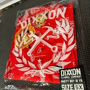 Dixxon Flannel Co. Party Boy 10 Yr Button-Up Shirt Mens 5XL